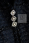 CHANEL 07PF Black Blue Metallic Tweed Jacket 36 シャネル ブラック ネイビー メタリック ツイード ジャケット 即発