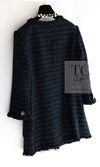 CHANEL 07PF Black Blue Metallic Tweed Jacket 36 シャネル ブラック ネイビー メタリック ツイード ジャケット 即発