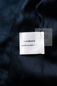 CHANEL 07PF Black Blue Metallic Tweed Jacket 36 シャネル ブラック ネイビー メタリック ツイード ジャケット 即発