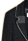 CHANEL 06S Black Metallic Chain Trim Tweed Jacket 38 シャネル ブラック メタリック チェーン トリム ツイード ジャケット 即発