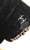 CHANEL 06S Black Metallic Chain Trim Tweed Jacket 38 シャネル ブラック メタリック チェーン トリム ツイード ジャケット 即発