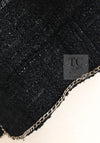CHANEL 06S Black Metallic Chain Trim Tweed Jacket 38 シャネル ブラック メタリック チェーン トリム ツイード ジャケット 即発