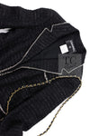 CHANEL 06S Black Metallic Chain Trim Tweed Jacket 38 シャネル ブラック メタリック チェーン トリム ツイード ジャケット 即発
