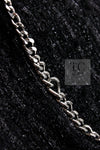 CHANEL 06S Black Metallic Chain Trim Tweed Jacket 38 シャネル ブラック メタリック チェーン トリム ツイード ジャケット 即発