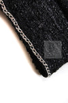 CHANEL 06S Black Metallic Chain Trim Tweed Jacket 38 シャネル ブラック メタリック チェーン トリム ツイード ジャケット 即発