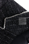 CHANEL 06S Black Metallic Chain Trim Tweed Jacket 38 シャネル ブラック メタリック チェーン トリム ツイード ジャケット 即発
