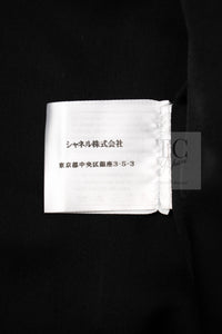 CHANEL 06S Black Metallic Chain Trim Tweed Jacket 38 シャネル ブラック メタリック チェーン トリム ツイード ジャケット 即発