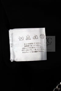 CHANEL 06S Black Metallic Chain Trim Tweed Jacket 38 シャネル ブラック メタリック チェーン トリム ツイード ジャケット 即発