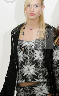 CHANEL 06S Black Metallic Chain Trim Tweed Jacket 38 シャネル ブラック メタリック チェーン トリム ツイード ジャケット 即発