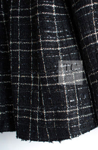 CHANEL 08C Black Silver Gold Checked Tweed Jacket 38 シャネル ブラック シルバー ゴールド チェック柄 ツイード ジャケット 即発