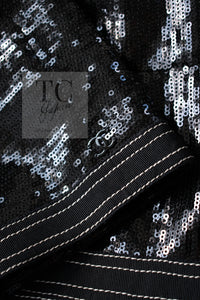 CHANEL 13C Black Sequins Cropped Party Zipper Jacket Keira Knightley 34 36 シャネル ブラック スパンコール クロップド丈 パーディー ジッパー ジャケット キーラ・ナイトレイ 着用 即発
