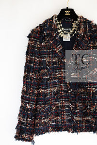 CHANEL 07A Brown Multicolor Tweed Jacket 38 シャネル ブラウン マルチカラー ツイード ジャケット 即発