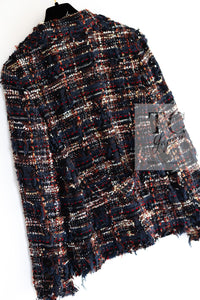 CHANEL 07A Brown Multicolor Tweed Jacket 38 シャネル ブラウン マルチカラー ツイード ジャケット 即発