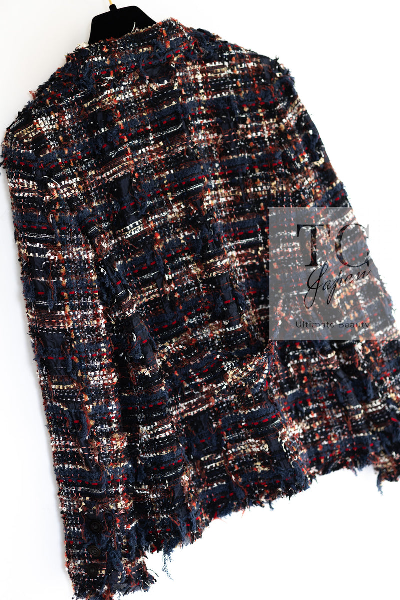 CHANEL 07A Brown Multicolor Tweed Jacket 38 シャネル ブラウン マルチカラー ツイード ジャケット 即発