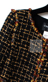 CHANEL 11C Black Brown Gold Lesage Cropped Jacket 36 シャネル ブラック ブラウン ゴールド ルサージュ クロップド ジャケット 即発 - TC JAPAN
