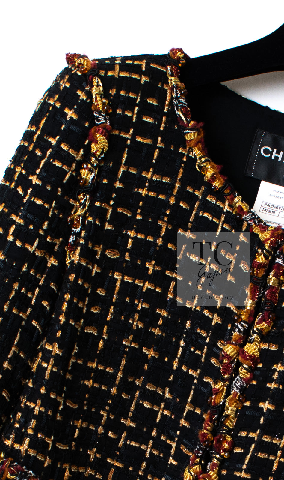 CHANEL 11C Black Brown Gold Lesage Cropped Jacket 36 シャネル ブラック ブラウン ゴールド ルサージュ クロップド ジャケット 即発 - TC JAPAN