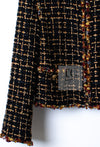 CHANEL 11C Black Brown Gold Lesage Cropped Jacket 36 シャネル ブラック ブラウン ゴールド ルサージュ クロップド ジャケット 即発