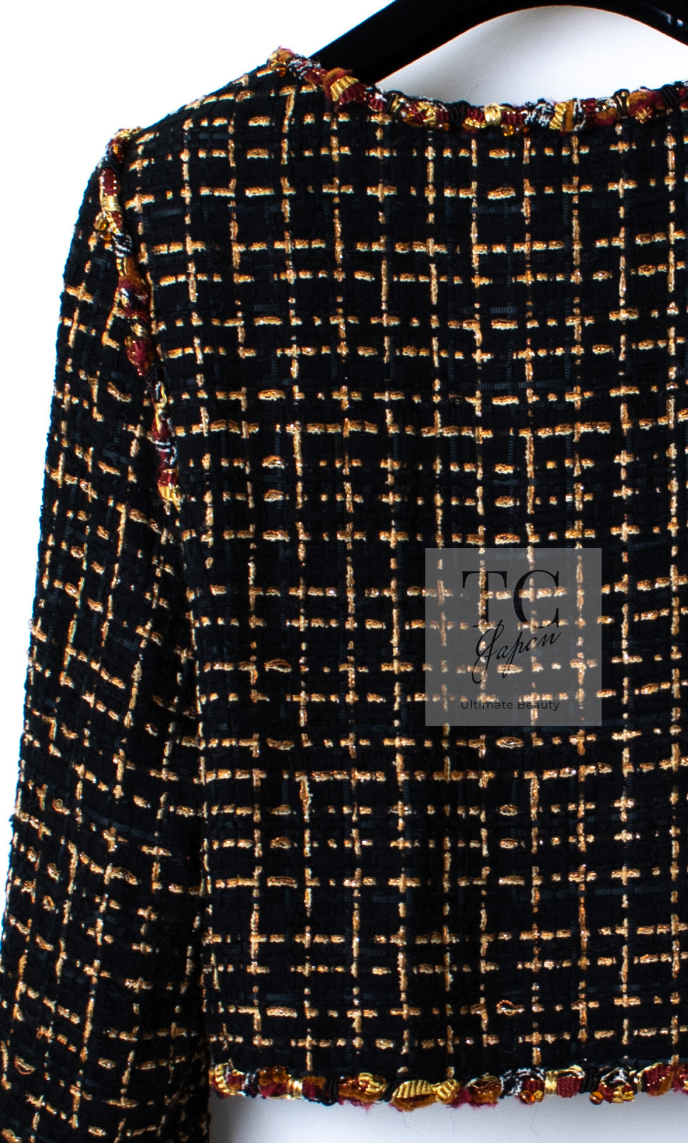 CHANEL 11C Black Brown Gold Lesage Cropped Jacket 36 シャネル ブラック ブラウン ゴールド ルサージュ クロップド ジャケット 即発 - TC JAPAN