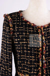 CHANEL 11C Black Brown Gold Lesage Cropped Jacket 36 シャネル ブラック ブラウン ゴールド ルサージュ クロップド ジャケット 即発