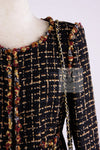 CHANEL 11C Black Brown Gold Lesage Cropped Jacket 36 シャネル ブラック ブラウン ゴールド ルサージュ クロップド ジャケット 即発