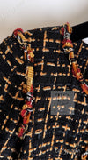 CHANEL 11C Black Brown Gold Lesage Cropped Jacket 36 シャネル ブラック ブラウン ゴールド ルサージュ クロップド ジャケット 即発