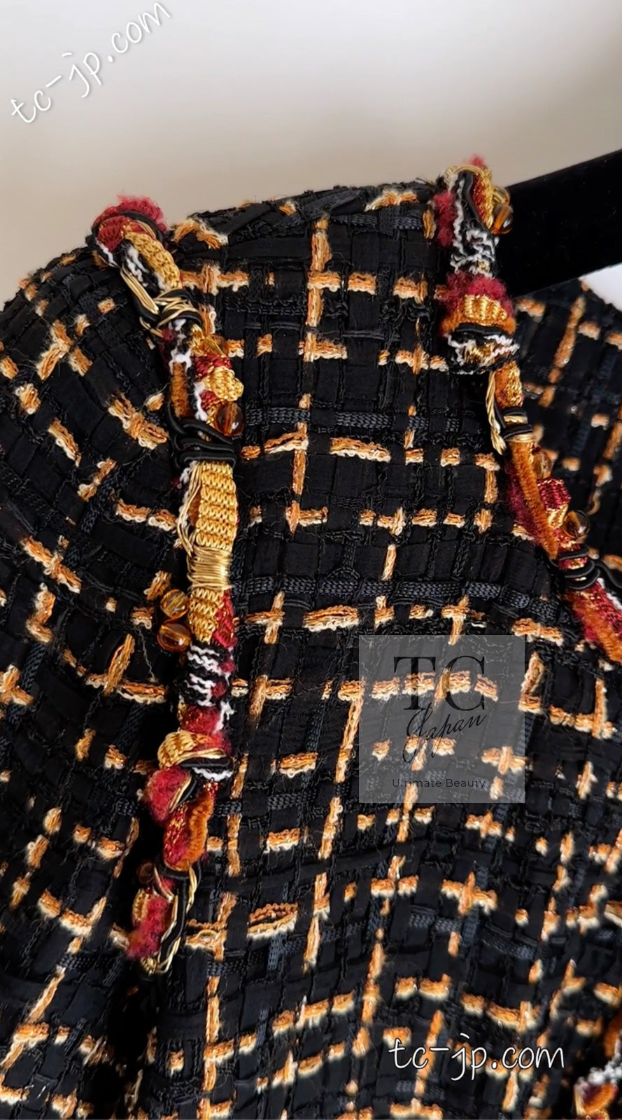 CHANEL 11C Black Brown Gold Lesage Cropped Jacket 36 シャネル ブラック ブラウン ゴールド ルサージュ クロップド ジャケット 即発