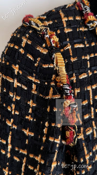 CHANEL 11C Black Brown Gold Lesage Cropped Jacket 36 シャネル ブラック ブラウン ゴールド ルサージュ クロップド ジャケット 即発