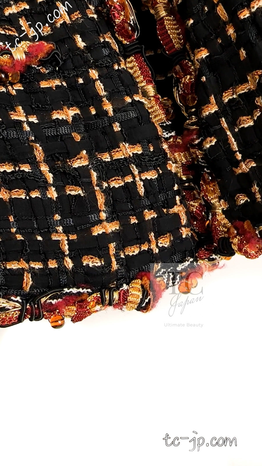 CHANEL 11C Black Brown Gold Lesage Cropped Jacket 36 シャネル ブラック ブラウン ゴールド ルサージュ クロップド ジャケット 即発 - TC JAPAN