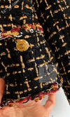 CHANEL 11C Black Brown Gold Lesage Cropped Jacket 36 シャネル ブラック ブラウン ゴールド ルサージュ クロップド ジャケット 即発
