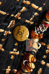 CHANEL 11C Black Brown Gold Lesage Cropped Jacket 36 シャネル ブラック ブラウン ゴールド ルサージュ クロップド ジャケット 即発