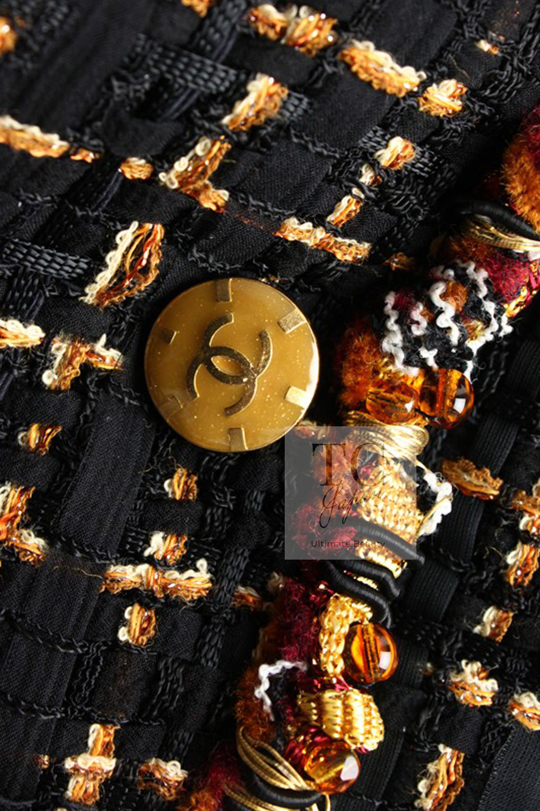 CHANEL 11C Black Brown Gold Lesage Cropped Jacket 36 シャネル ブラック ブラウン ゴールド ルサージュ クロップド ジャケット 即発