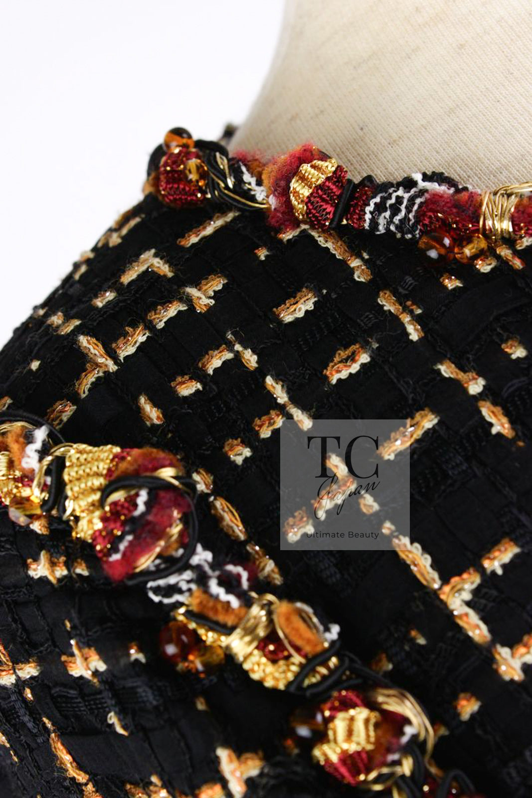 CHANEL 11C Black Brown Gold Lesage Cropped Jacket 36 シャネル ブラック ブラウン ゴールド ルサージュ クロップド ジャケット 即発 - TC JAPAN