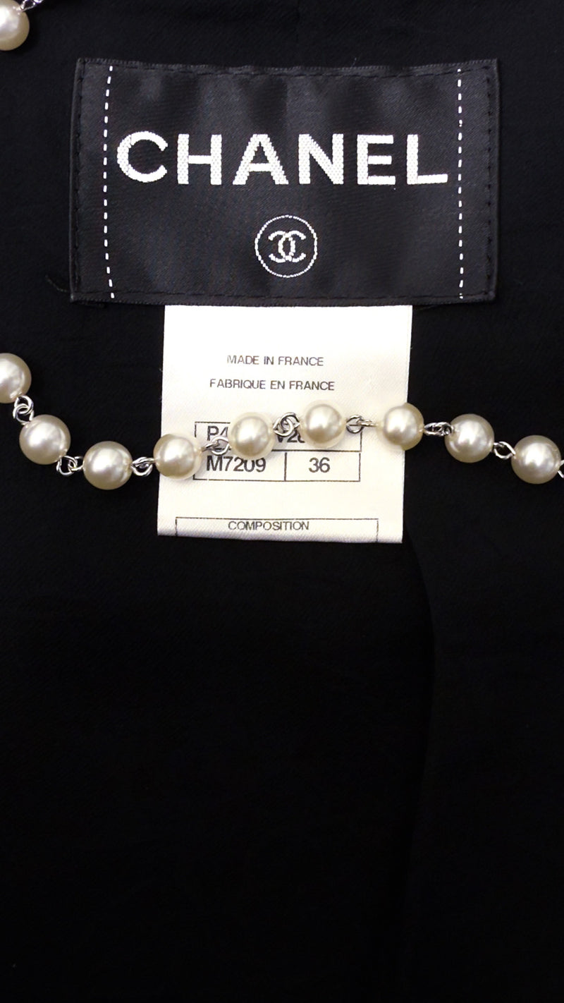 CHANEL 11C Black Brown Gold Lesage Cropped Jacket 36 シャネル ブラック ブラウン ゴールド ルサージュ クロップド ジャケット 即発 - TC JAPAN