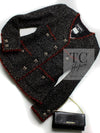 CHANEL 11A Black Red Metallic Fantasy Wool Tweed Jacket 36 38 シャネル ブラック レッド メタリック ファンタジー ウール ツイード ジャケット 即発