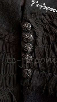 CHANEL 04S Black CC Logo Buttons Wool Jacket Naomi Watts 36 38 シャネル 定番 ブラック ココボタン ウール ジャケット 冠婚葬祭 即発