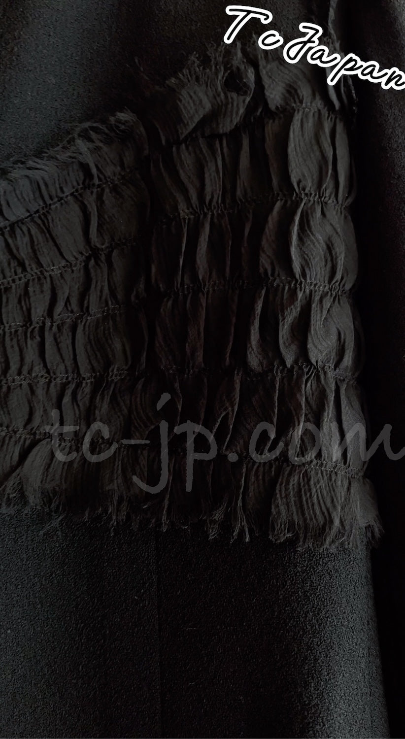 CHANEL 04S Black CC Logo Buttons Wool Jacket Naomi Watts 36 38 シャネル 定番 ブラック ココボタン ウール ジャケット 冠婚葬祭 即発