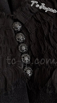 CHANEL 04S Black CC Logo Buttons Wool Jacket Naomi Watts 36 38 シャネル 定番 ブラック ココボタン ウール ジャケット 冠婚葬祭 即発
