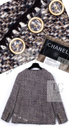 CHANEL 01A Vinatge Brown Collarless Wool Silk Tweed Coat Jacket 38 シャネル ヴィンテージ ブラウン ノーカラー ウール シルク ツイード コート ジャケット 即発