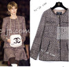 CHANEL 01A Vinatge Brown Collarless Wool Silk Tweed Coat Jacket 38 シャネル ヴィンテージ ブラウン ノーカラー ウール シルク ツイード コート ジャケット 即発