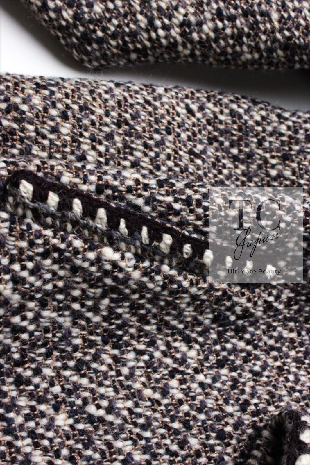 CHANEL 01A Vinatge Brown Collarless Wool Silk Tweed Coat Jacket 38 シャネル ヴィンテージ ブラウン ノーカラー ウール シルク ツイード コート ジャケット 即発