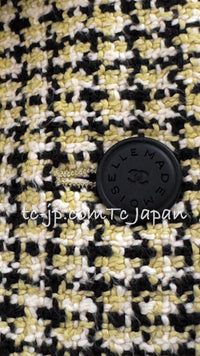 CHANEL 02S Light Green Black Cotton Tweed Jacket 38 40 シャネル ライト グリーン ブラック コットン ツイード ジャケット 即発