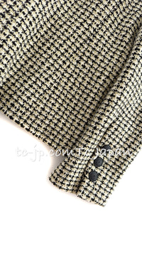 CHANEL 02S Light Green Black Cotton Tweed Jacket 38 40 シャネル ライト グリーン ブラック コットン ツイード ジャケット 即発