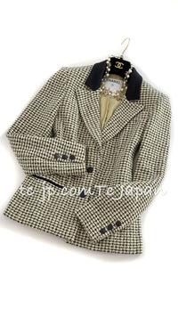 CHANEL 02S Light Green Black Cotton Tweed Jacket 38 40 シャネル ライト グリーン ブラック コットン ツイード ジャケット 即発