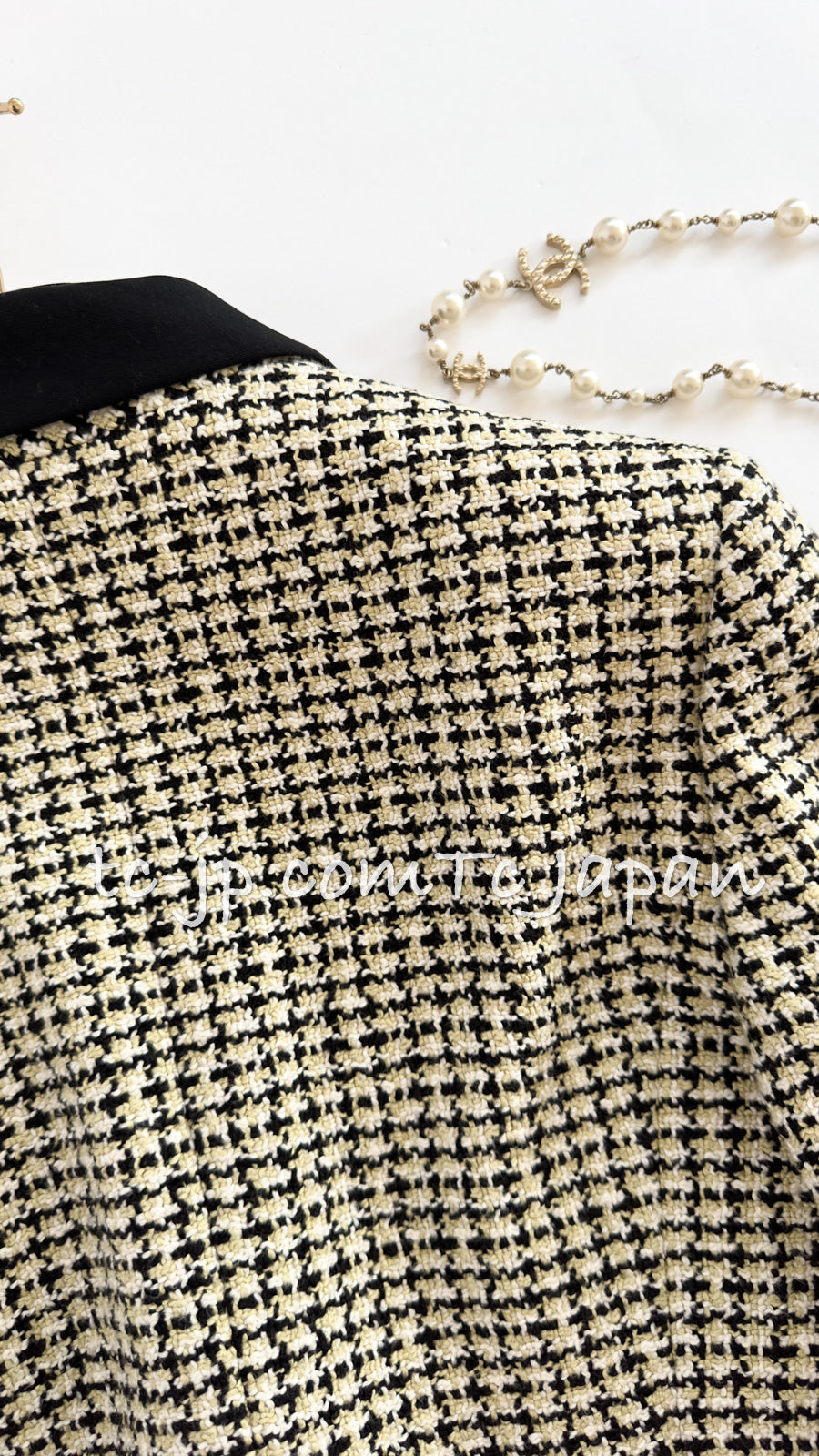 CHANEL 02S Light Green Black Cotton Tweed Jacket 38 40 シャネル ライト グリーン ブラック コットン ツイード ジャケット 即発