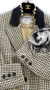 CHANEL 02S Light Green Black Cotton Tweed Jacket 38 40 シャネル ライト グリーン ブラック コットン ツイード ジャケット 即発