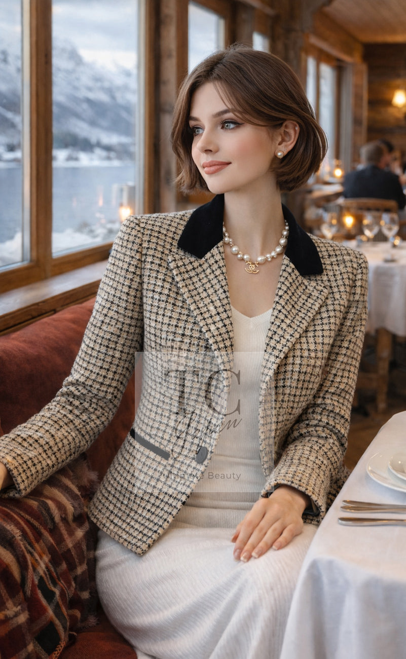 美品★CHANEL★ツイード★カフス★綺麗色★ジャケット★ブルゾン 楽天市場】シャネル CHANEL ウール ツイード ブルゾン 服 ブルー