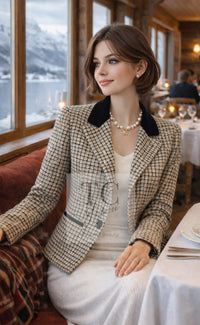 CHANEL 02S Light Green Black Cotton Tweed Jacket 38 40 シャネル ライト グリーン ブラック コットン ツイード ジャケット 即発