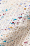 CHANEL 03C Ivory Blue Mix Wool Tweed Jacket 34 36 シャネル アイボリー ブルー ミックス ツイード ジャケット 即発