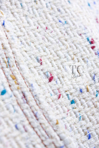 CHANEL 03C Ivory Blue Mix Wool Tweed Jacket 34 36 シャネル アイボリー ブルー ミックス ツイード ジャケット 即発