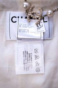 CHANEL 03C Ivory Blue Mix Wool Tweed Jacket 34 36 シャネル アイボリー ブルー ミックス ツイード ジャケット 即発